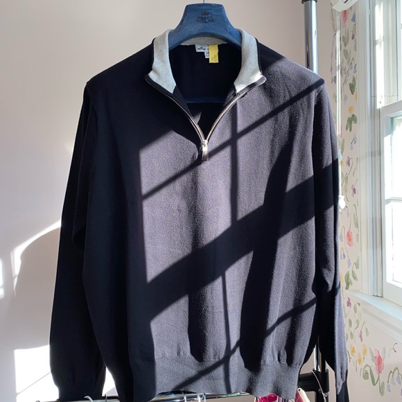 Soon! XXL Peter Millar V-Neck 1/4 Zips Crown Sweaters Silk Pima Cashmere Wool - Picture 2 of 3
